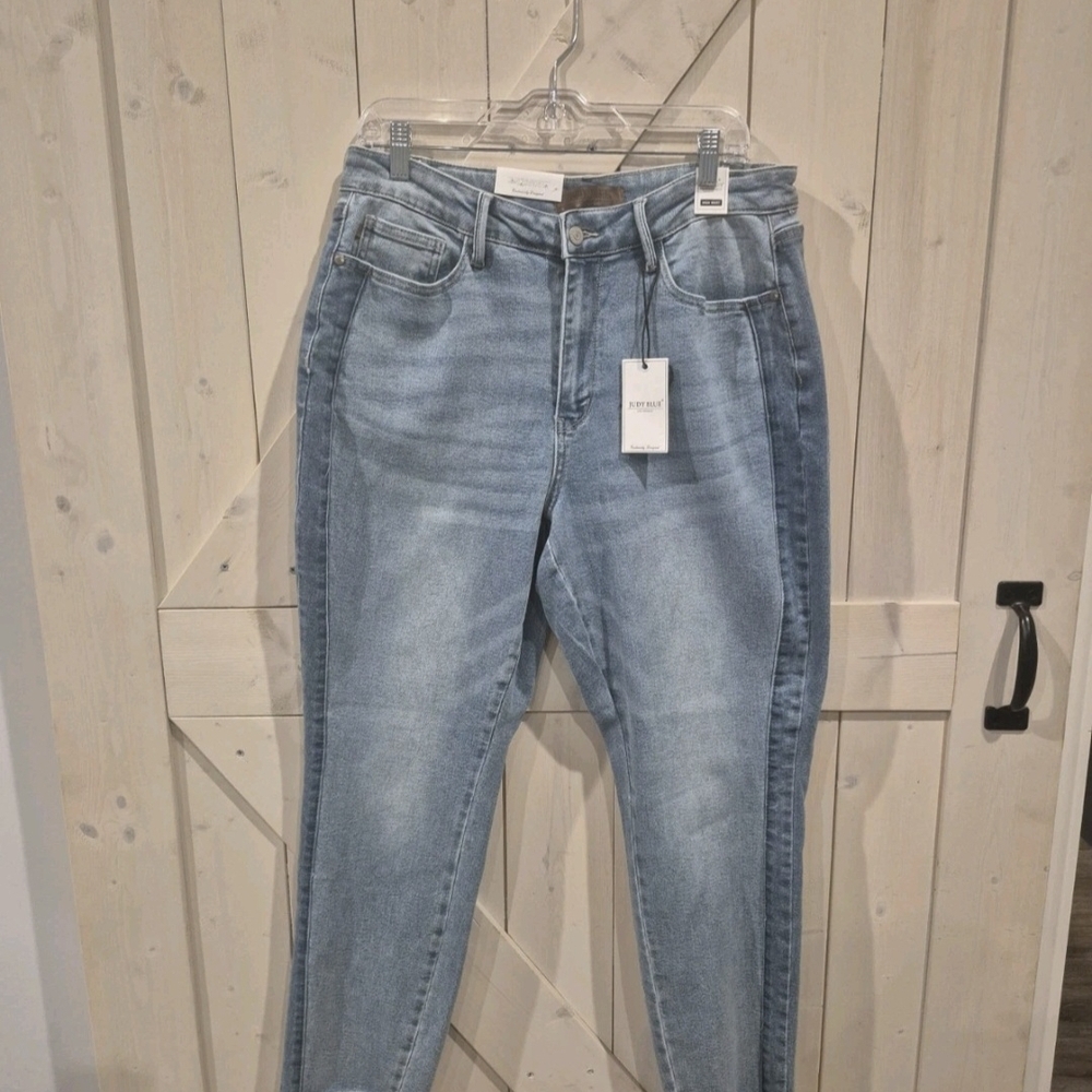 Judy Blue Susan High Rise Side Panel Detail Slim Jeans Size 14 NWT - Picture 4 of 7